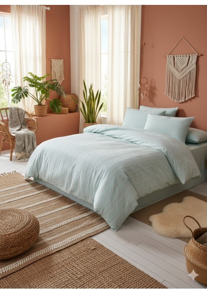 Oslo Serisi Çift Kişilik Nevresim Takımı - Yeşil modelleri