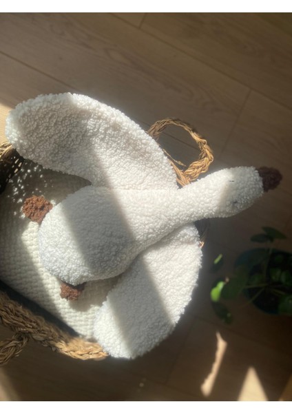 Sevimli Ördek Uyku Arkadaşı ve Peluş Oyuncak Beyaz-Camel 38 cm indirimleri