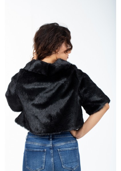 Çift Yaka Broşlu Abiye Kürk Etol Bolero fiyatları