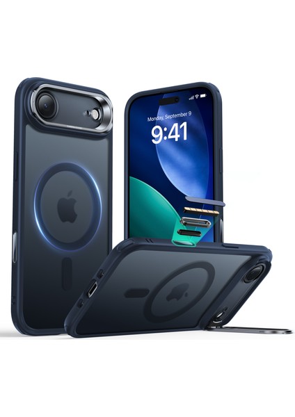 Apple iPhone 17 Air Classic Hybrid Magsafe Standlı Kılıf -Kamera Kontrol Buton