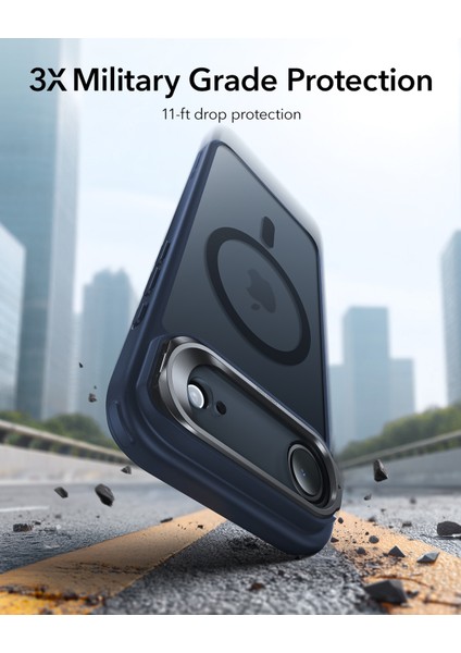 Apple iPhone 17 Air Classic Hybrid Magsafe Standlı Kılıf -Kamera Kontrol Buton