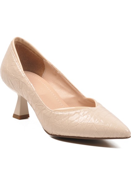 Bej Ince Topuklu Kadın Topuklu Ayakkabı 357188 Z fırsatları