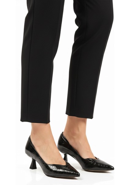 Siyah Ince Topuklu Kadın Topuklu Ayakkabı 357188 Z modelleri
