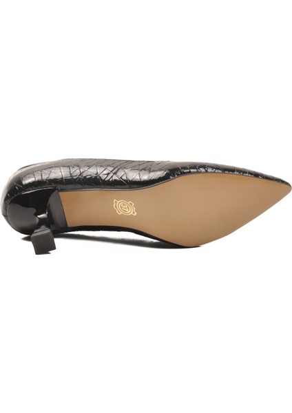 Siyah Ince Topuklu Kadın Topuklu Ayakkabı 357188 Z indirimleri