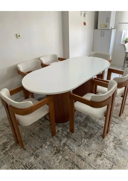 Bohem Masa Takımı T Sandalye Ahşap Masa Takımı 6 Kişilik Masa Sandalye Takımı Iskandinav Takım fiyatları