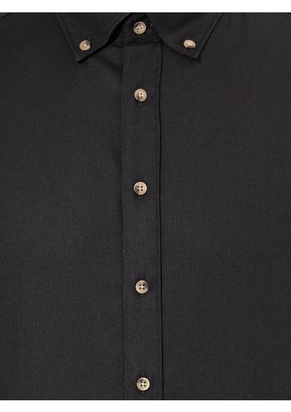 Erkek Siyah Slim Fit Uzun Kollu Gömlek 50250841-VR046 modelleri