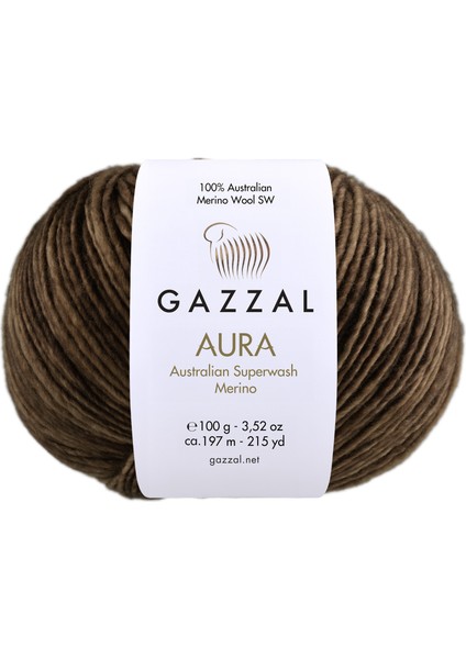 Aura 100GR 197MT %100 Doğal El Örgü Ipliği