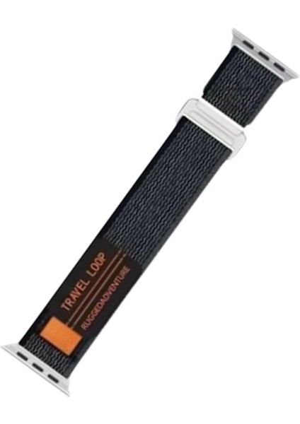 Apple Watch 38MM Alice Kumaş Kordon - SIYAH-GRI-(5796) - AYS4269-2887