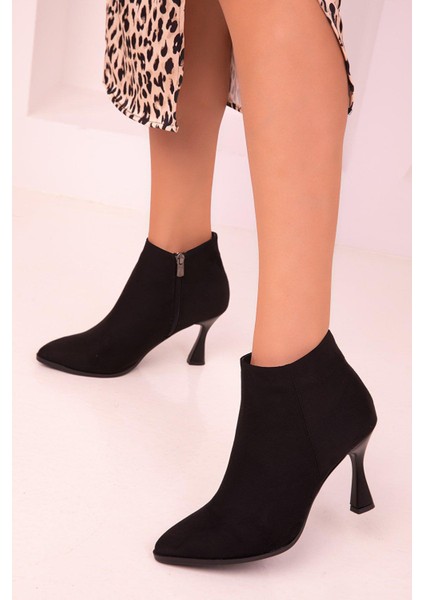 Kadın Klasik Topuklu Siyah / Ten Bot fırsatları