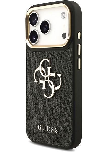 iPhone 17 Pro Uyumlu Kılıf Guess Orjinal Lisanslı 4g Büyük Metal Logolu Kalın Askılı Kapak Siyah fiyatları