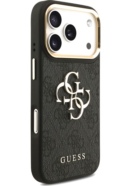iPhone 17 Pro Uyumlu Kılıf Guess Orjinal Lisanslı 4g Büyük Metal Logolu Kalın Askılı Kapak Siyah fırsatları