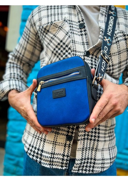 CH102 - Stealht Kare Erkek Çanta Sıyah/mavı