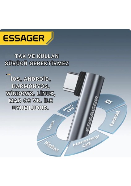 L Tipi Type-C To 3.5mm Aux Dönüştürücü Type-C To 3.5mm Kulaklık Dönüştürücü Ses Dönüştürücü Kablo indirimleri