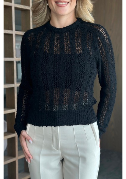 Siyah Örme Triko Bluz - 4413 fırsatları