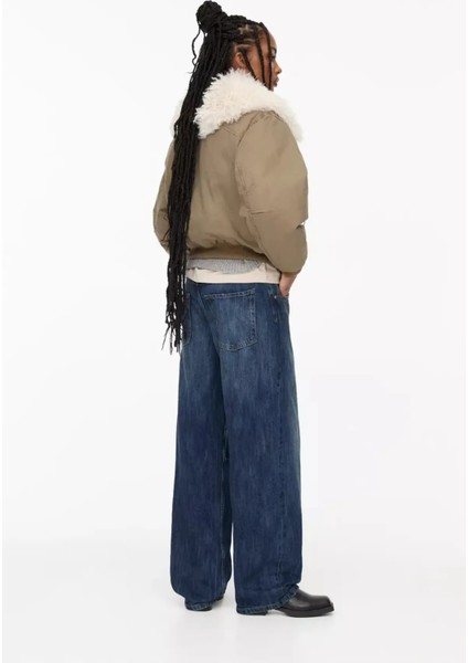 Allbucks Pull&bear, Yakası Suni Kürklü Bomber Ceket ABPNB1005 fırsatları