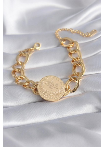 316L Çelik Gold Renk Reşat Altın Model Samanyolu Kadın Bileklik - PRT3500EB01004