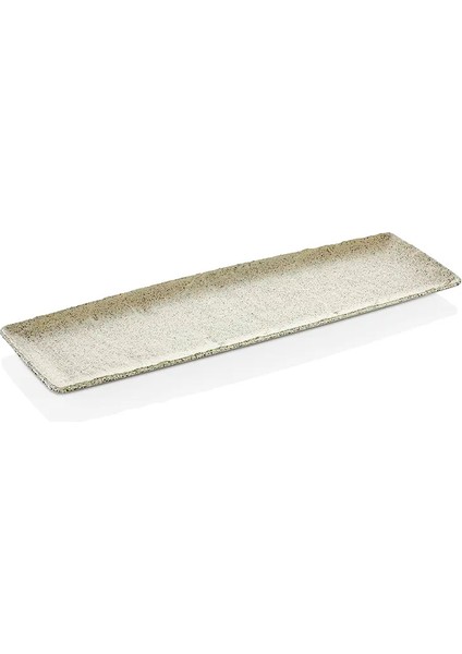 41024.WG - Polaris 6'lı Beyaz Granit Efektli Dikdörtgen Tabak Seti 53X16,2 Cm, Thermoset Melamin