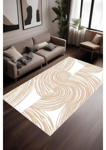 Bohem Desen Halı - Dijital Yıkanabilir Kaymaz Taban Leke Tutmaz Salon Halısı Mutfak Halısı ve Yolluk