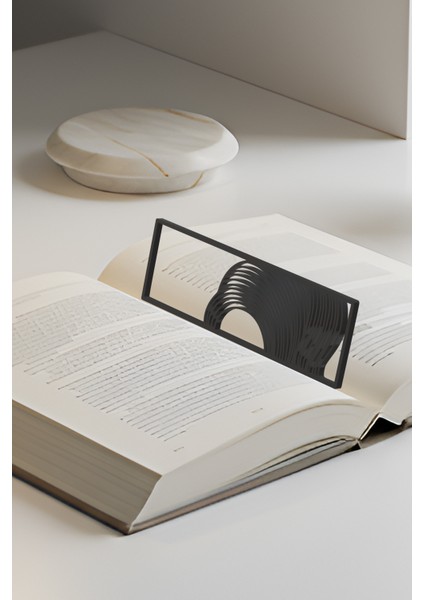 Okyanus Dalgası Kitap Ayracı, Modern Tasarım, Hafif ve Şık 2’li, Siyah ve Beyazın Modern Uyumu fiyatları