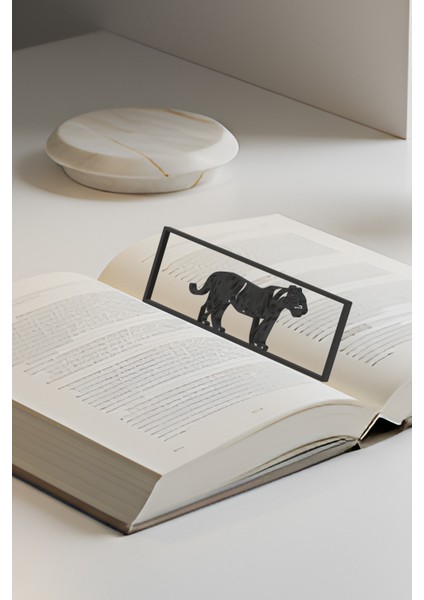 Kaplan Kitap Ayracı, Modern Tasarım, Hafif ve Şık 2’li, Siyah ve Beyazın Modern Uyumu modelleri