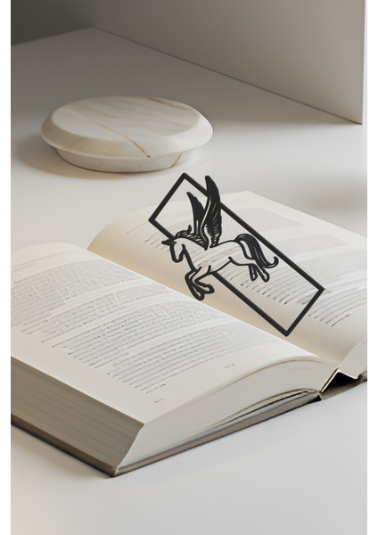 Pegasus Kitap Ayracı, Modern Tasarım, Hafif ve Şık 2’li, Siyah ve Beyazın Modern Uyumu fiyatları