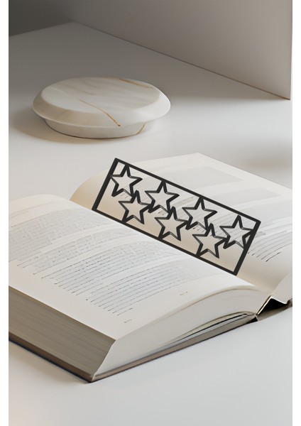 Yıldız Kitap Ayracı, Modern Tasarım, Hafif ve Şık 2’li, Siyah ve Beyazın Modern Uyumu fiyatları