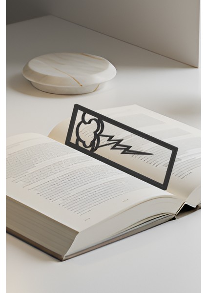 Şimşek Kitap Ayracı, Modern Tasarım, Hafif ve Şık 2’li, Siyah ve Beyazın Modern Uyumu modelleri