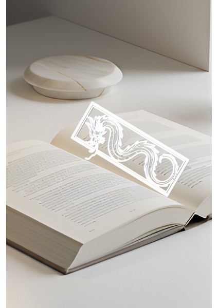 Ejderha Kitap Ayracı, Modern Tasarım, Hafif ve Şık 2’li, Siyah ve Beyazın Modern Uyumu fiyatları