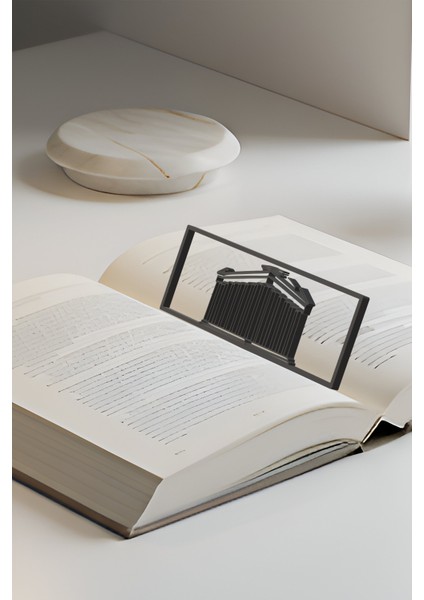 Petra Kitap Ayracı, Modern Tasarım, Hafif ve Şık 2’li, Siyah ve Beyazın Modern Uyumu modelleri