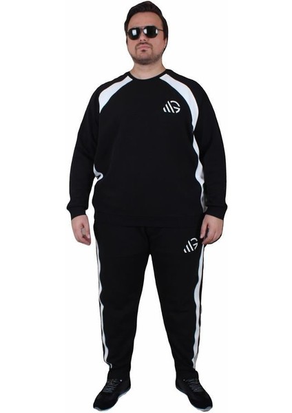 Büyük Beden Eşofman Takım Piezas TK25602 Sıyah