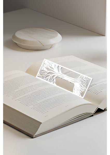 Sonsuzluk Ağacı Kitap Ayracı, Modern Tasarım, Hafif ve Şık 2’li, Siyah ve Beyazın Modern Uyumu fiyatları
