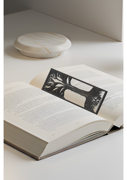 Sonsuzluk Ağacı Kitap Ayracı, Modern Tasarım, Hafif ve Şık 2’li, Siyah ve Beyazın Modern Uyumu modelleri