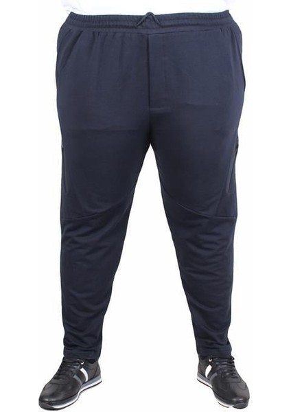 Büyük Beden Classic Eşofman Altı Çapraz Fermuarlı 25500 Lacıvert modelleri