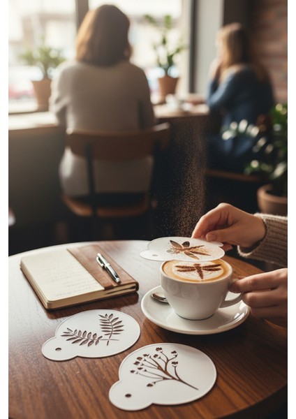 Kahve Şablonu, Kahve Süsleme Seti, Tatlı Süsleme Seti, 4'lü Set fiyatları