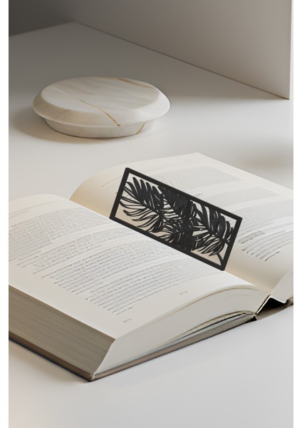 Büyük Yaprak Kitap Ayracı, Modern Tasarım, Hafif ve Şık 2’li, Siyah ve Beyazın Modern Uyumu fiyatları