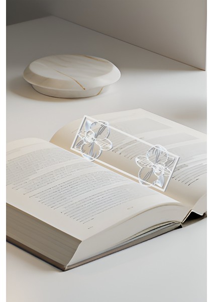 Orkide Kitap Ayracı, Modern Tasarım, Hafif ve Şık 2’li, Siyah ve Beyazın Modern Uyumu fiyatları