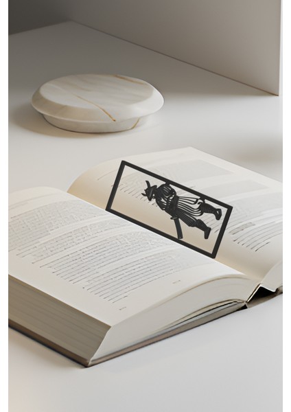 Samuray Kitap Ayracı, Modern Tasarım, Hafif ve Şık 2’li, Siyah ve Beyazın Modern Uyumu modelleri