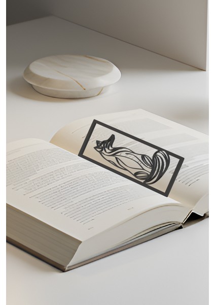 Tilki Kitap Ayracı, Modern Tasarım, Hafif ve Şık 2’li, Siyah ve Beyazın Modern Uyumu modelleri