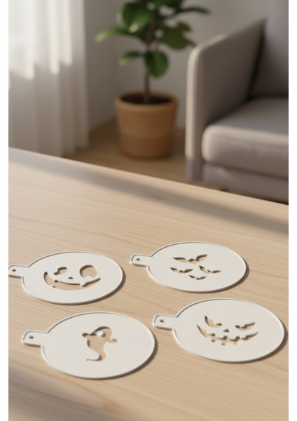 Kahve Şablonu, Kahve Süsleme Seti, Tatlı Süsleme Seti, 4'lü Set fiyatları