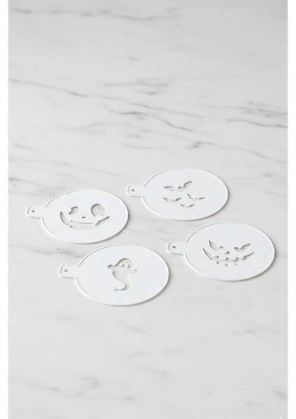 Kahve Şablonu, Kahve Süsleme Seti, Tatlı Süsleme Seti, 4'lü Set modelleri