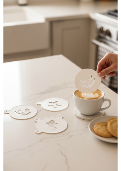 Kahve Şablonu, Kahve Süsleme Seti, Tatlı Süsleme Seti, 4'lü Set fırsatları