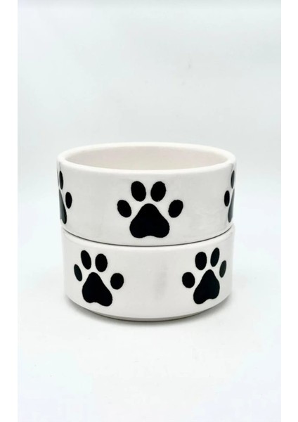 2'li Seramik Kedi Köpek Mama ve Su Kabı 12 cm (300 Ml),seramik Kedi Mama Kabı modelleri