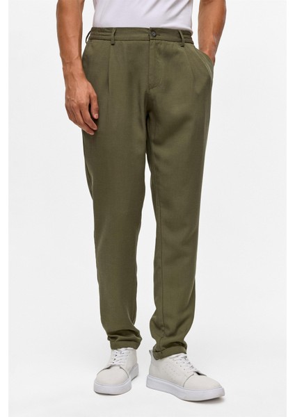 Koyu Haki Slim Armürlü Jogger Pantolon fiyatları