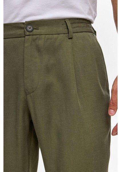 Koyu Haki Slim Armürlü Jogger Pantolon fırsatları