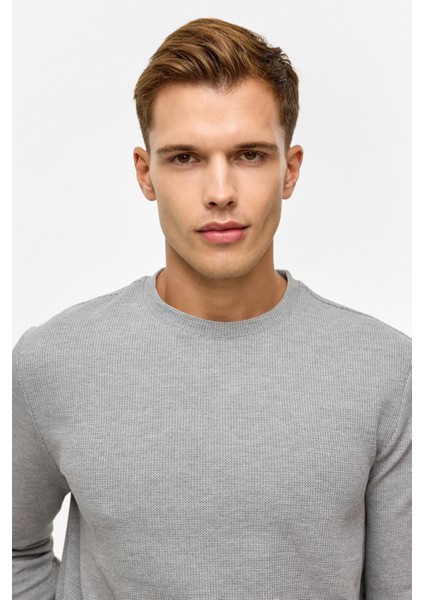 Gri Regular Düz Bisiklet Yaka Sweatshirt fırsatları