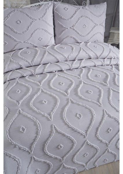 Pirot 3 Parça Çift Kişilik Pike Takımı Gri fiyatları