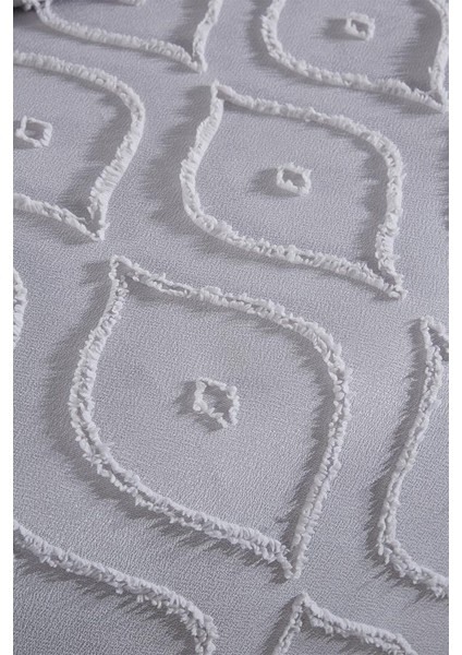 Pirot 3 Parça Çift Kişilik Pike Takımı Gri modelleri