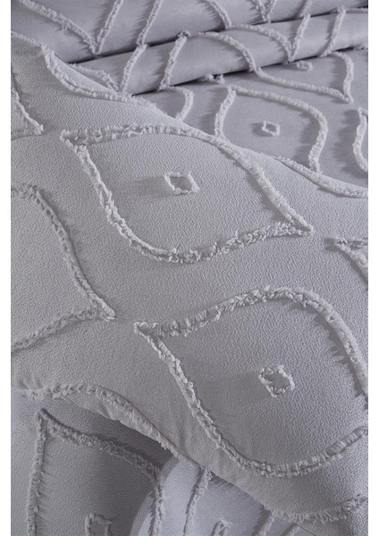 Pirot 3 Parça Çift Kişilik Pike Takımı Gri indirimleri