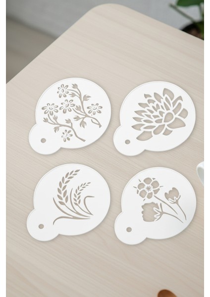 Kahve Şablonu, Kahve Süsleme Seti, Tatlı Süsleme Seti, 4'lü Set fırsatları