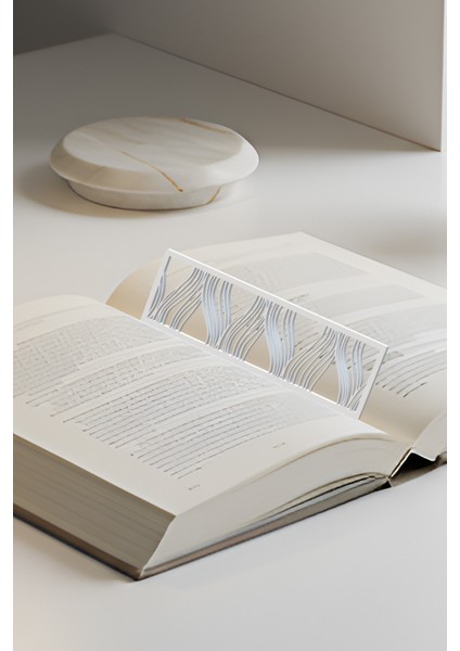 Frekanslar Kitap Ayracı, Modern Tasarım, Hafif ve Şık 2’li, Siyah ve Beyazın Modern Uyumu modelleri